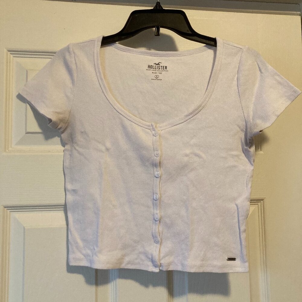 Hollister White Baby Doll Tee